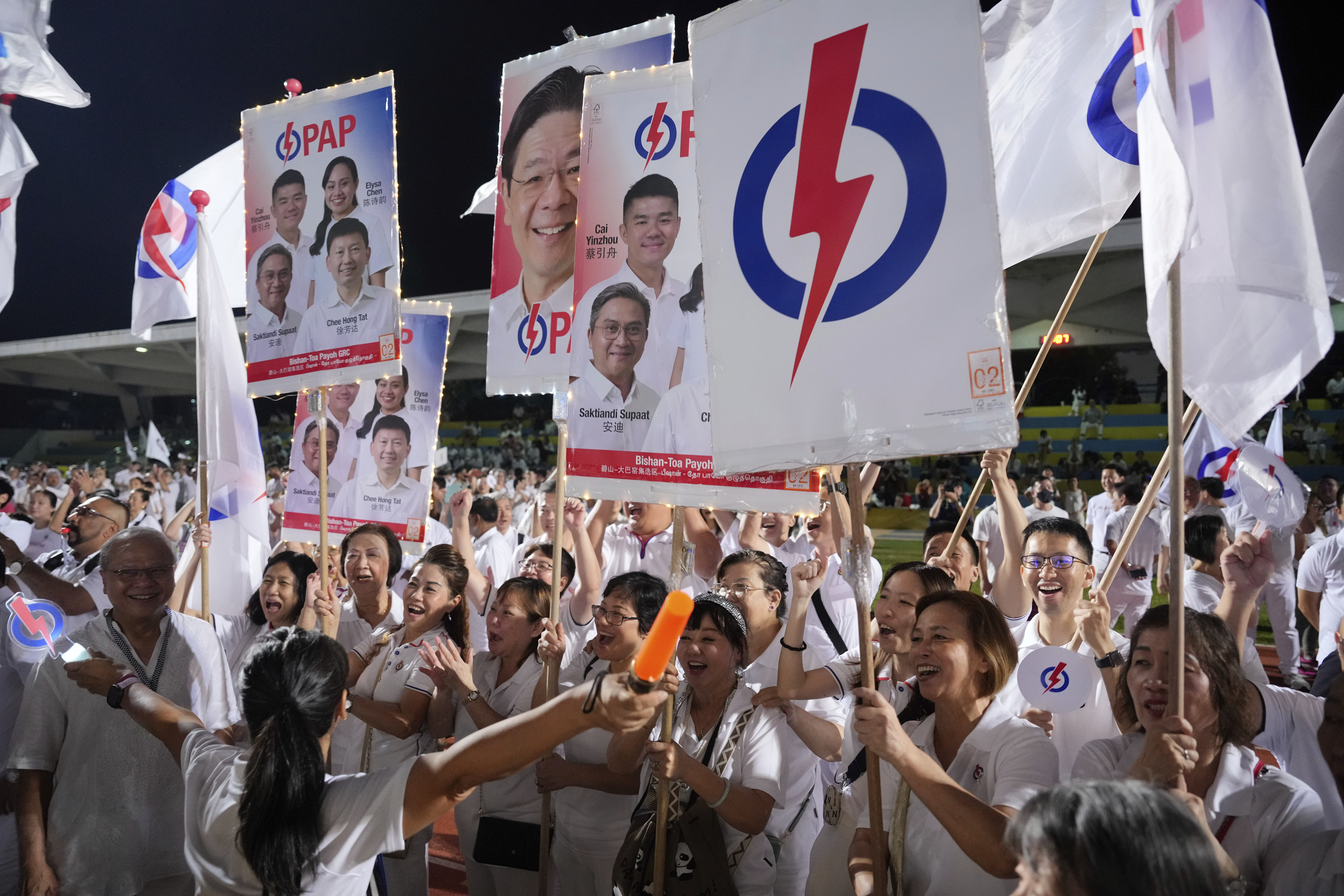 ▲新加坡人民行動黨在國會大選中勝出，延續多年執政。（圖／達志影像／美聯社）