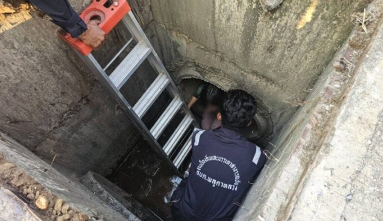 ▲▼泰2自閉兒「爬進水溝後」離奇消失！　500m遠下水道被發現。（圖／翻攝自KhaoSod）