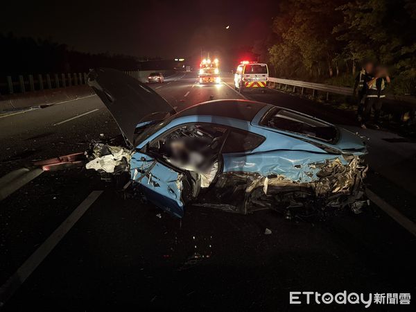 ▲台南關廟區國道3號自小客車事故1死。（圖／民眾提供）