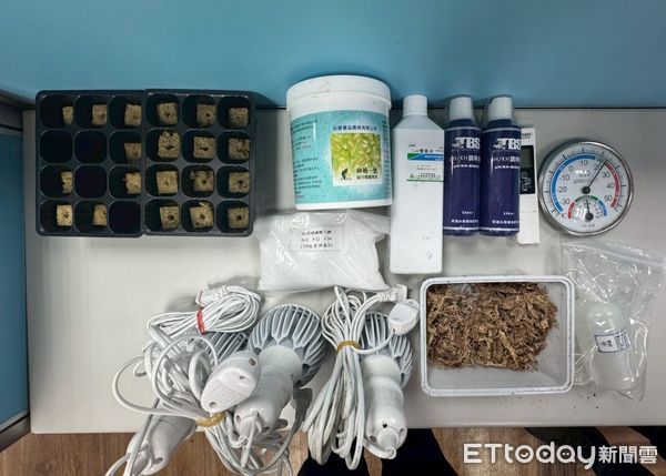 ▲▼新莊警方在民宅查獲大麻農場，起獲栽種工具及肥料，在公園找到丟棄的大麻活株             。（圖／記者陳以昇翻攝）