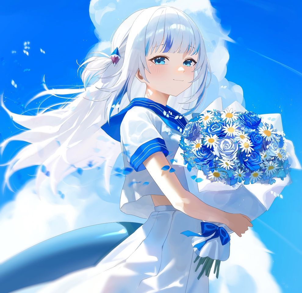 ▲▼Gura已在5月1日從hololive畢業。（圖／翻攝自twitter／@anska_art）
