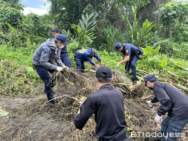 ▲▼花蓮果農整地，在果園發現人類白骨。（圖／記者王兆麟翻攝）