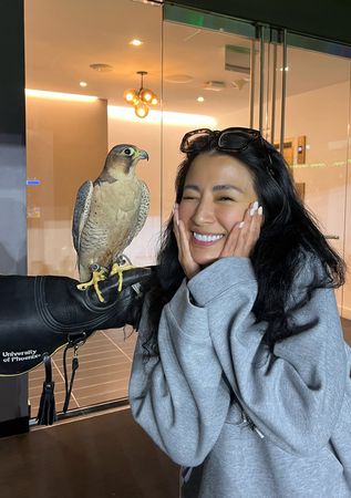 ▲李蒨蓉合照「好萊塢巨星」驚喜尖叫。（圖／翻攝自李蒨蓉臉書）