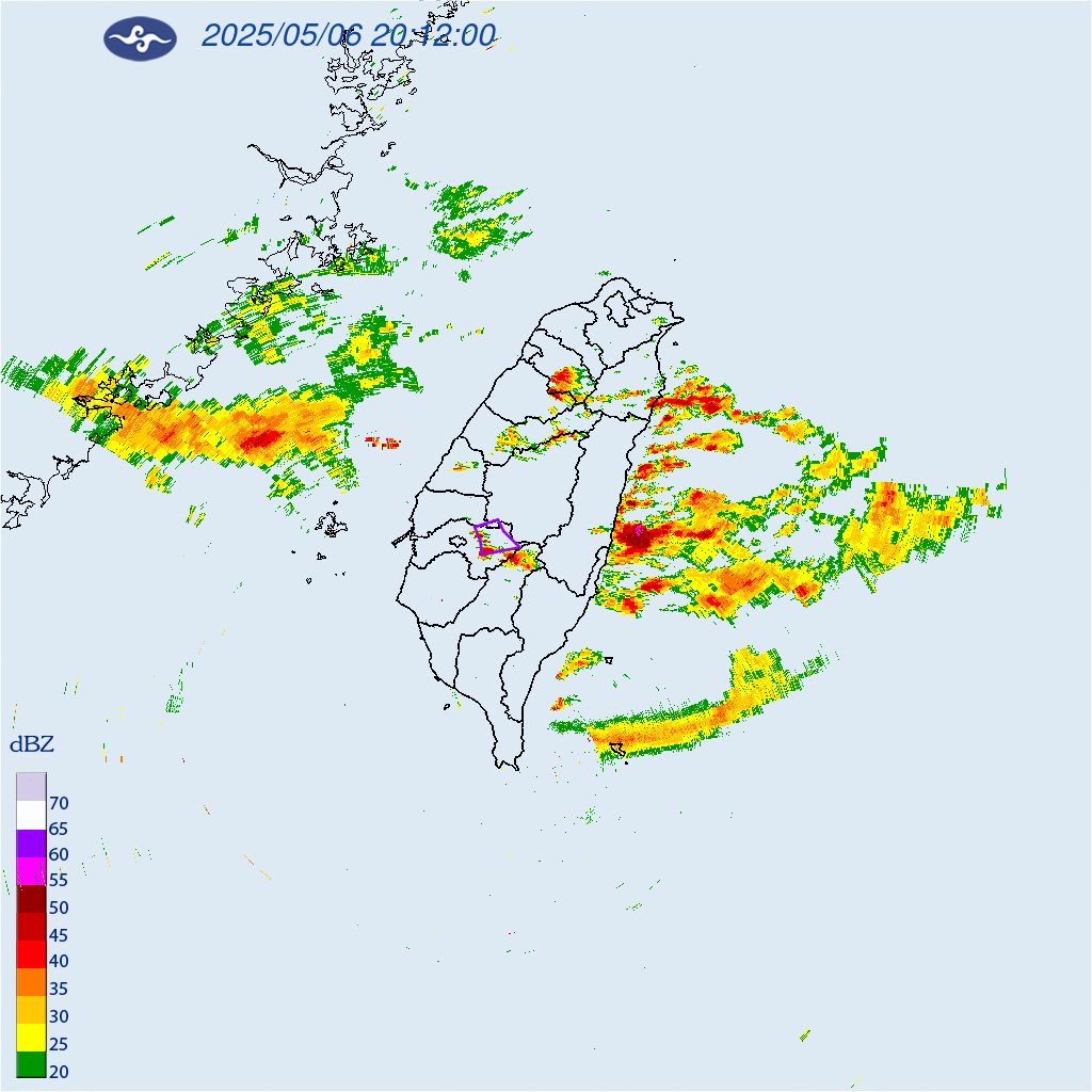 ▲▼快訊／大雷雨夜襲3縣市！媽祖首次駐駕南投　香燈腳防驟雨。（圖／中央氣象署）