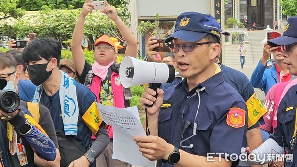 ▲▼             南投分局第四組組長陳俊堯代表致詞。（圖／記者高堂堯攝）
