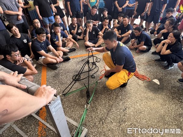 ▲台南市消防局第六大隊辦理消防人員體能測驗與技能訓練，強化救災與安全駕駛能力。（記者林東良翻攝，下同）