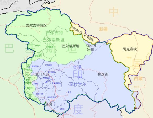 ▲喀什米爾地圖。（圖／翻攝自維基百科）
