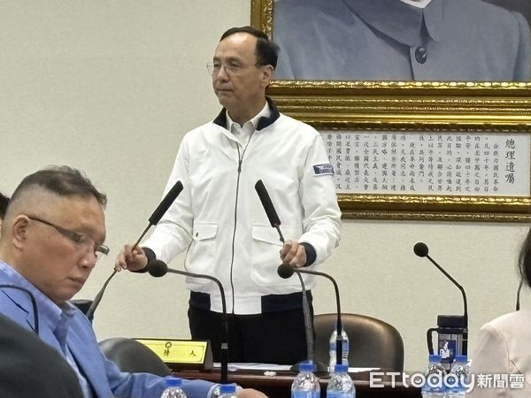 ▲國民黨主席朱立倫主持中常會。（圖／記者鄭佩玟攝）