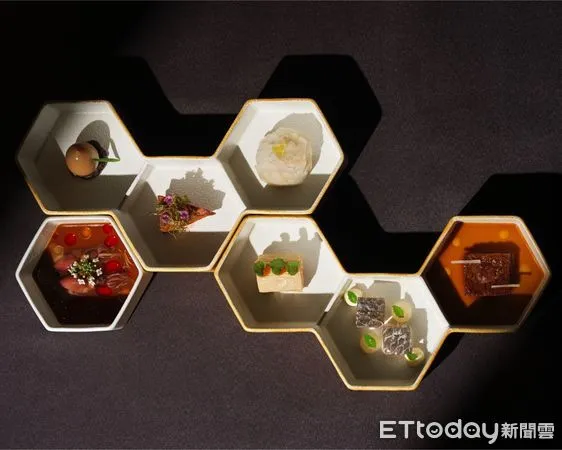 ▲米其林一星餐廳Circum-最著名的開胃前菜「七小板」。（圖／晶華提供）