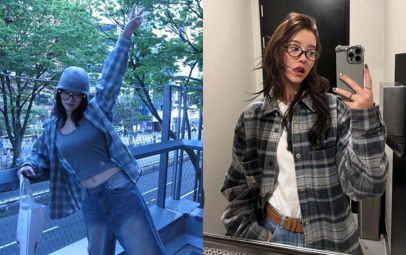 ▲格紋襯衫  。（圖／翻攝自IG）