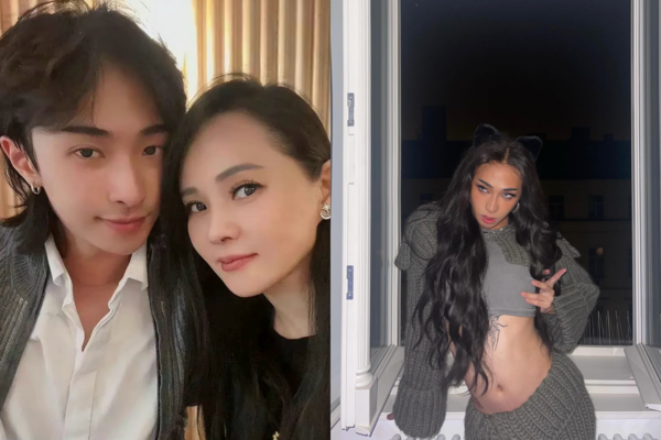 外送用▲▼抓包小哈利偷化妝！伊能靜嘆「還是發生了」回應感動網。（圖／翻攝自伊能靜微博、庾恩利IG）