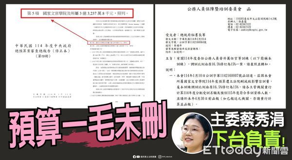 ▲▼ 保訓會稱「預算被刪致調訓比調降」，國民黨團指出，沒提案也沒刪       。（圖／國民黨團提供）