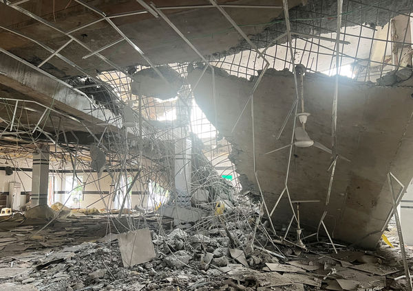 ▲▼巴基斯坦第二大城、旁遮普省省會拉合爾，一座清真寺遭到印度空襲炸毀。（圖／路透）