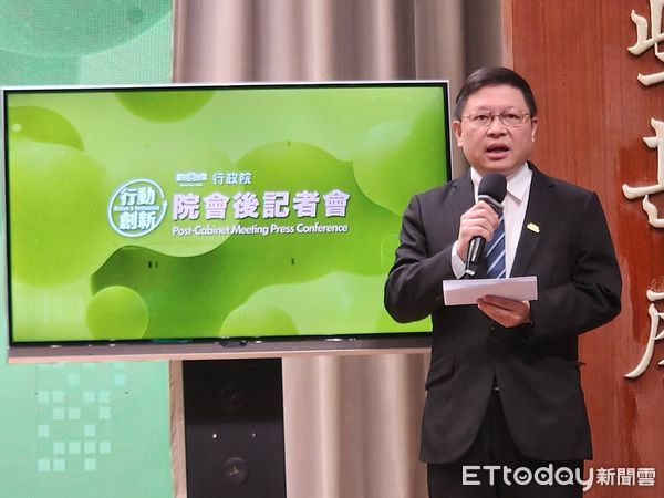 ▲▼外交部歐洲司副司長林主恩出席行政院會記者會。（圖／記者陳家祥攝）