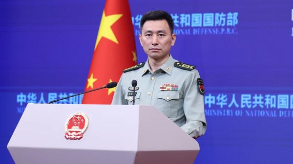 ▲▼大陸國防部新聞發言人張曉剛。（圖／翻攝大陸國防部公眾號）