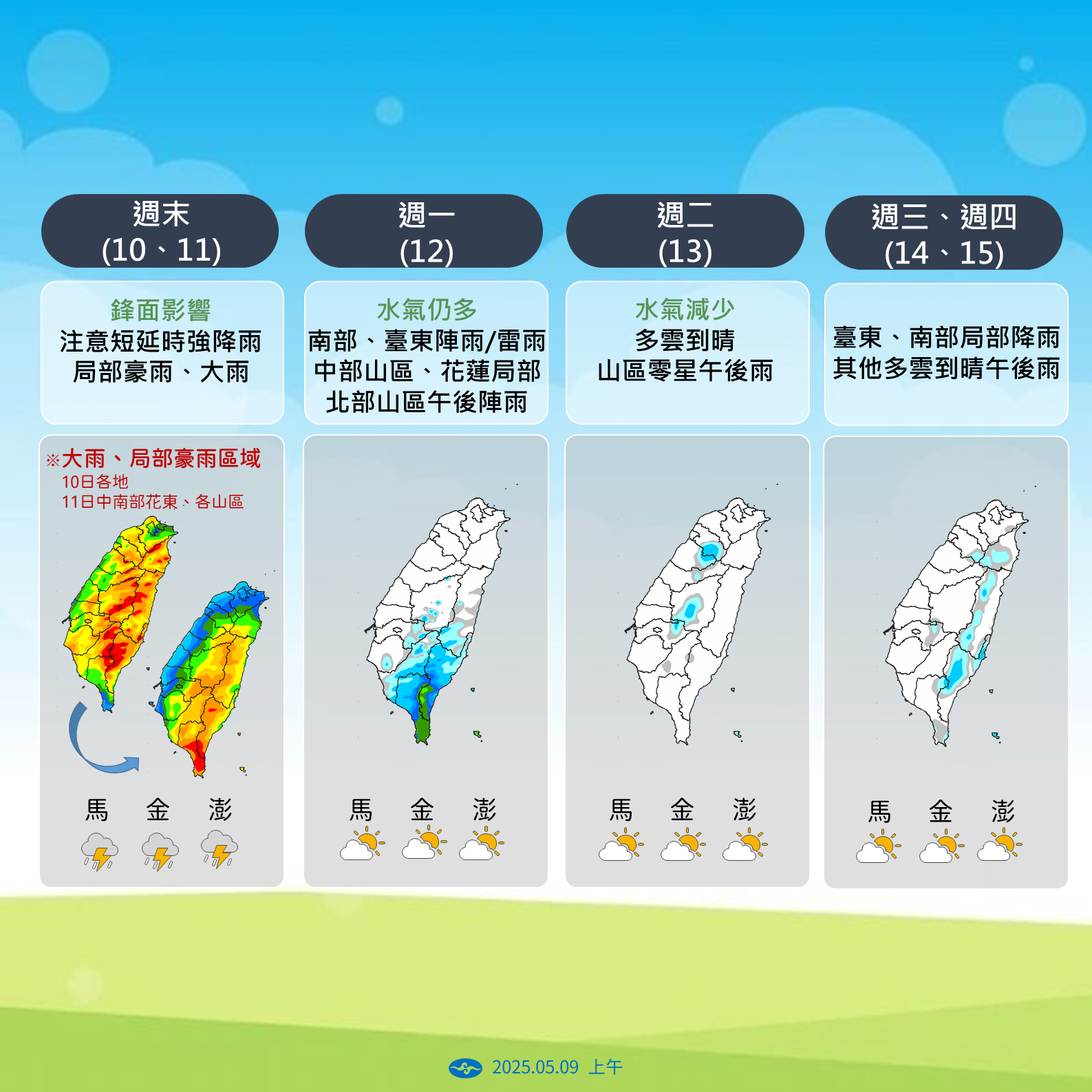 ▲▼天氣趨勢。（圖／氣象署提供）