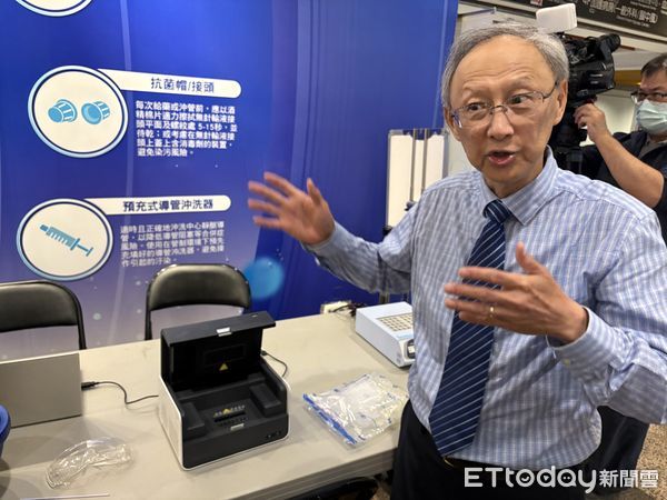 ▲▼台灣酒害防治協會理事長陳哲宏教授說明酒精不耐症可以透過基因檢測確認。（圖／記者洪巧藍攝）