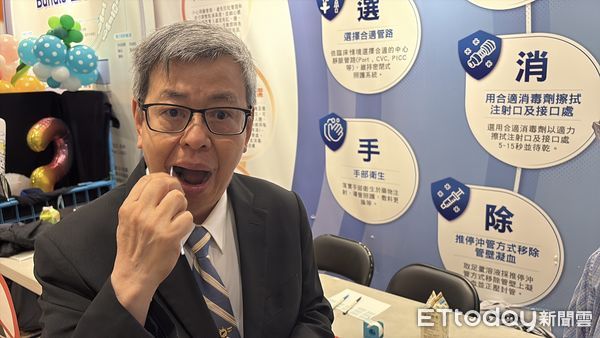 ▲▼前副總統陳建仁參加台大醫院舉辦無酒日衛教宣導活動，主動接受酒精不耐症基因檢測。（圖／記者洪巧藍攝）