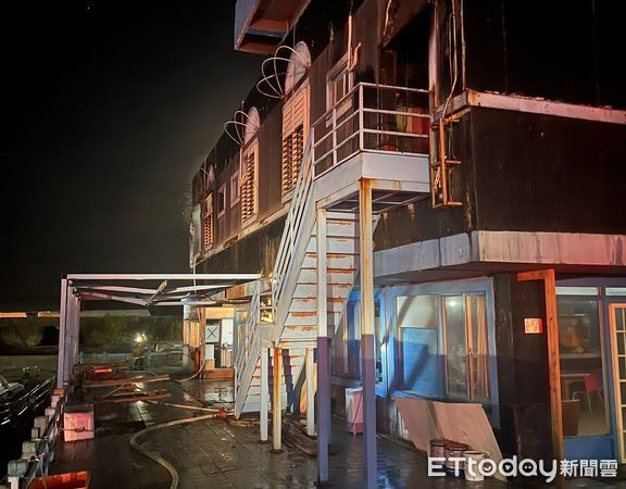 ▲綠島民宿深夜火警幸無人員傷亡。（圖／記者楊漢聲翻攝）