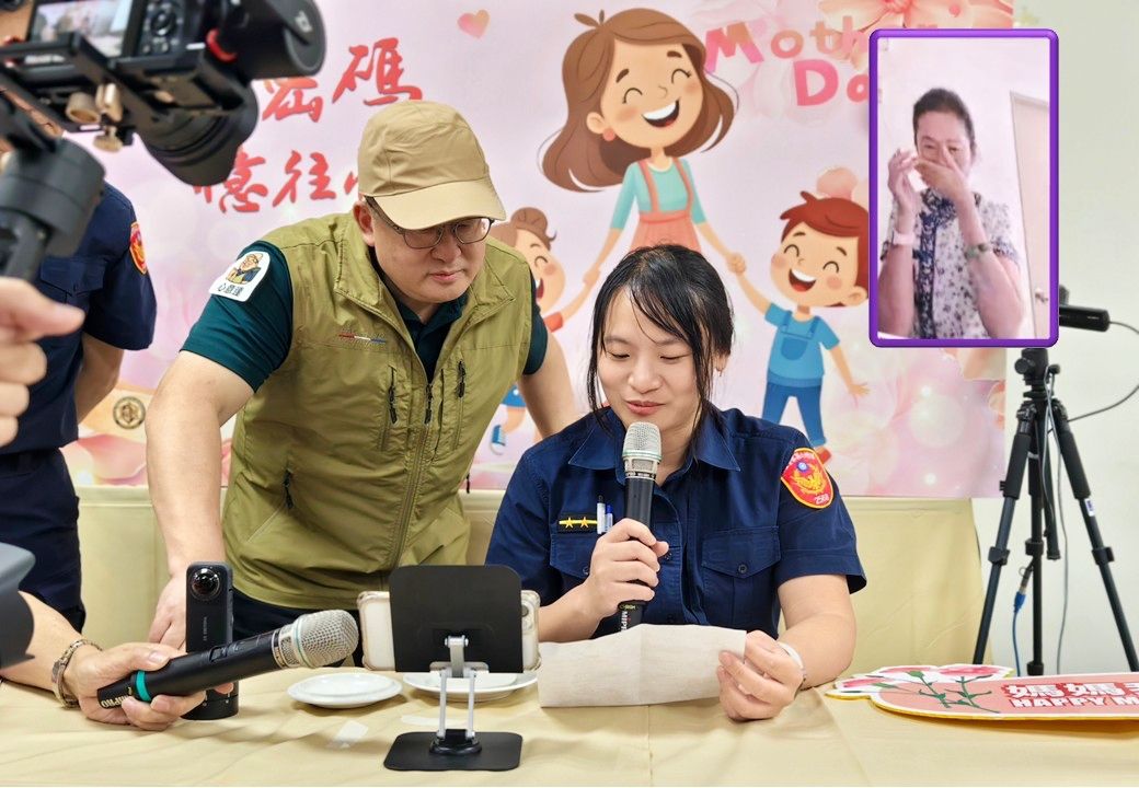 ▲保六總隊長變身主廚 母親節慰勞執勤警。（圖／記者邱中岳翻攝）