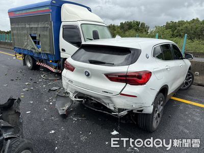 國道1號仁德段6車連環撞! 3人輕傷送醫幸無人受困