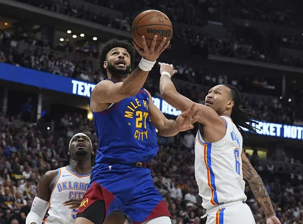 ▲雷霆吉爾吉斯-亞歷山大、威廉斯，金塊約基奇、莫瑞。（圖／達志影像／美聯社）