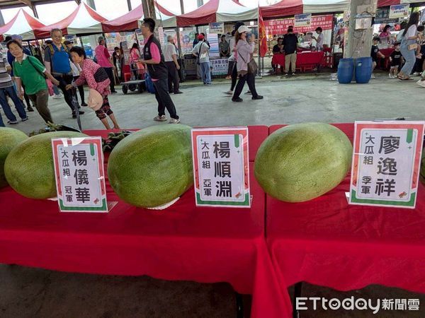 ▲「二崙西瓜節」於今日在自強果菜市場熱鬧登場。（圖／記者游瓊華翻攝）