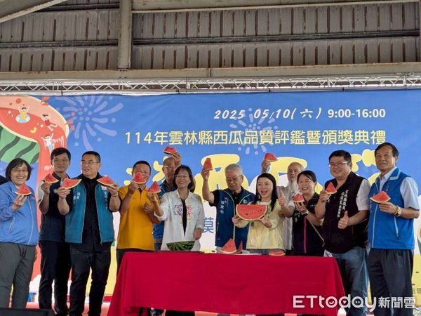 ▲「二崙西瓜節」於今日在自強果菜市場熱鬧登場。（圖／記者游瓊華翻攝）