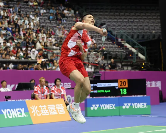 ▲周天成順利挺進台北羽球公開賽男單決賽。（圖／台北羽球公開賽提供）