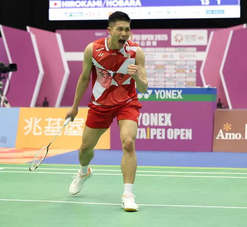 ▲周天成順利挺進台北羽球公開賽男單決賽。（圖／台北羽球公開賽提供）