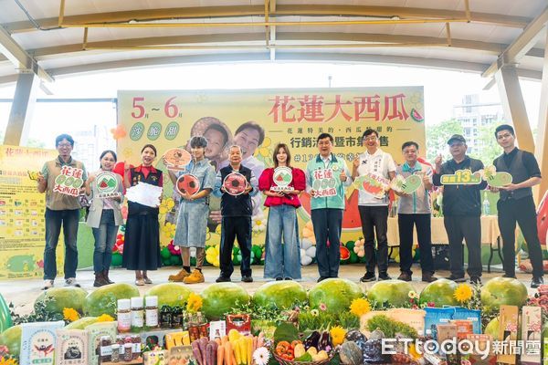▲▼花蓮大西瓜首波行銷列車於5月10日至11日在台北希望廣場展開。（圖／花蓮縣政府提供，下同）