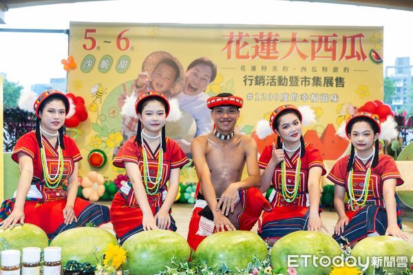 ▲▼花蓮大西瓜首波行銷列車於5月10日至11日在台北希望廣場展開。（圖／花蓮縣政府提供，下同）