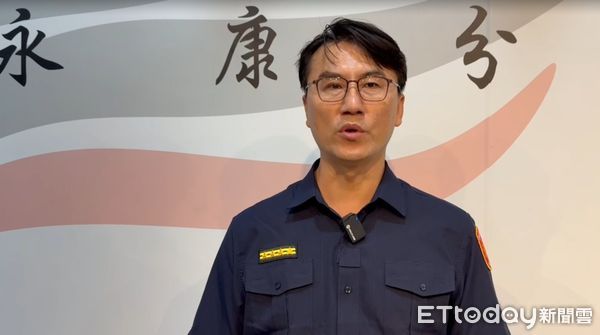 ▲台南市永康區10日下午發生酒駕自撞事故，警方現場酒測後依公共危險罪嫌將駕駛送辦。（記者林東良翻攝，下同）