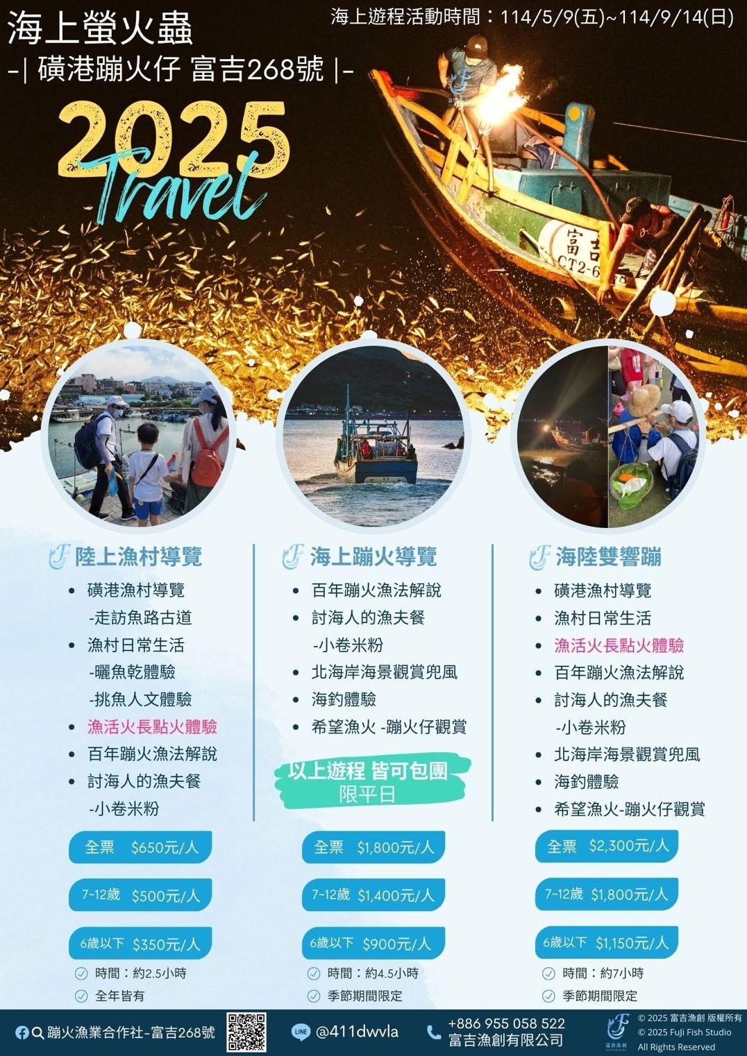 ▲瀕絕漁法再現！金山「蹦火仔」點亮夜空。（圖／新北市漁業處提供）
