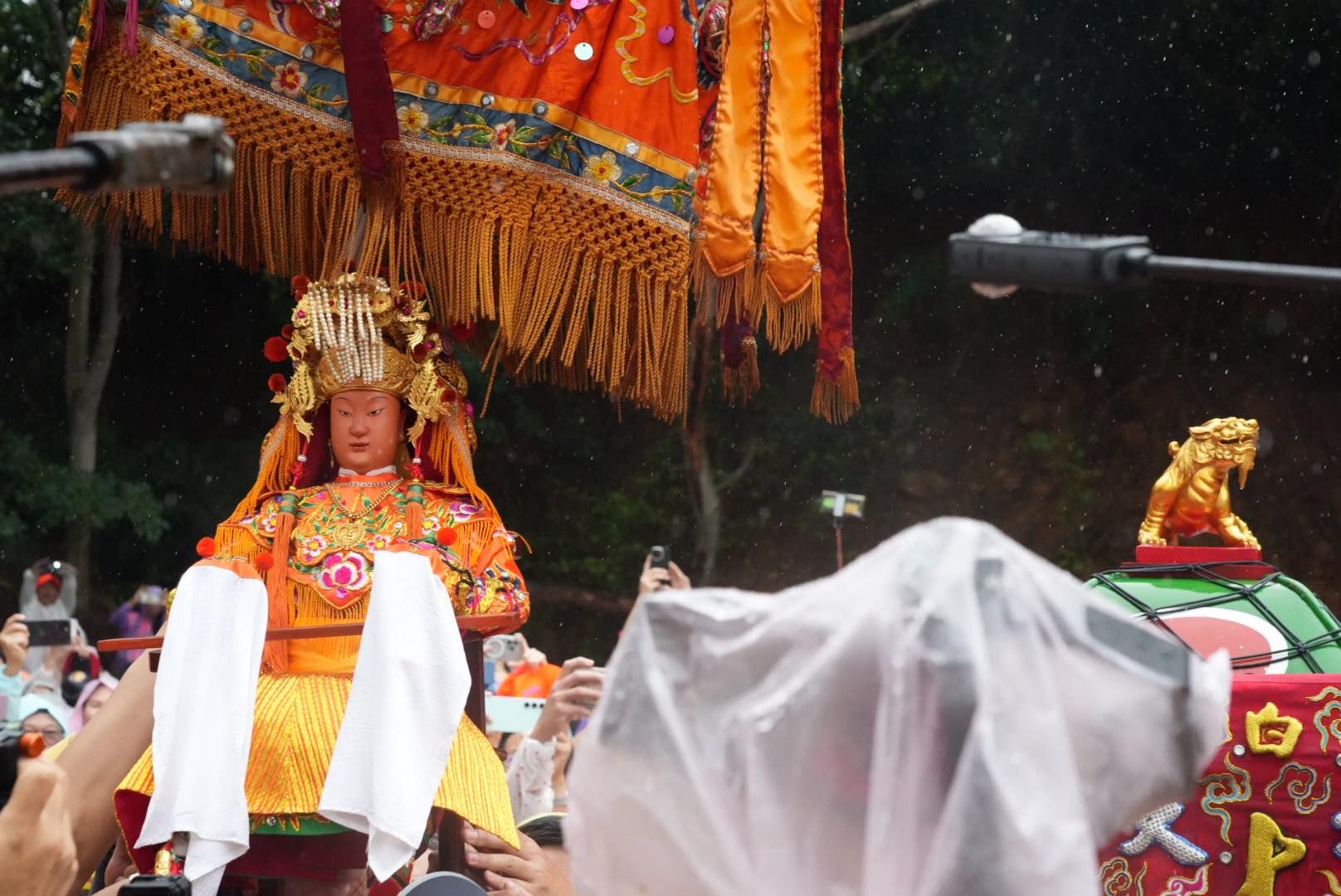 白沙屯拱天宮媽祖。（圖／翻攝白沙屯拱天宮臉書）