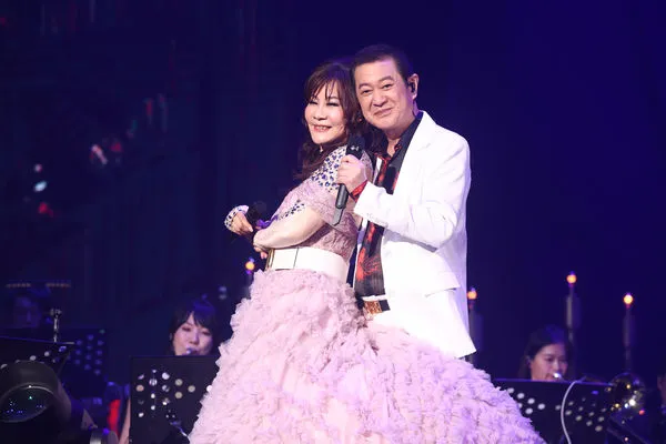 ▲ 龍千玉、蔡小虎深情對唱，楊麗花、陳亞蘭。（圖／高雄流行音樂中心提供）