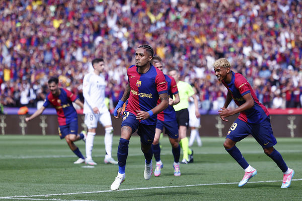 ▲拉菲尼亞（Raphael Belloli）梅開二度，助巴塞隆納4比3擊退皇馬。（圖／達志影像／美聯社）