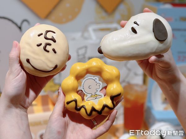 ▲▼「Mister donut」驚喜找來PEANUT漫畫人氣角色「SNOOPY」、「查理布朗」變身成超萌甜甜圈。（圖／記者蕭筠攝）