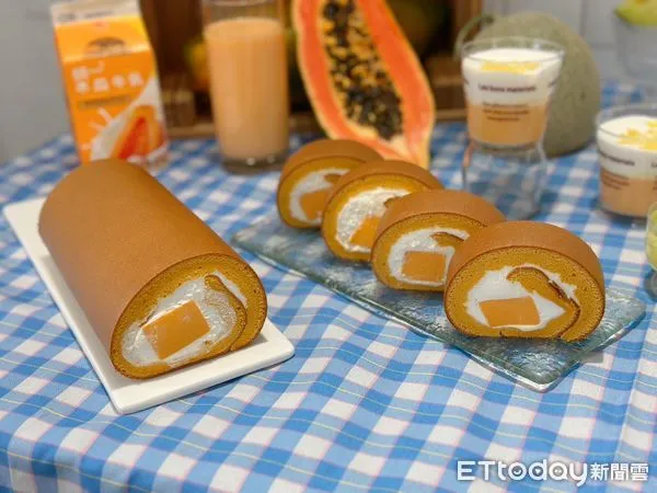 ▲▼亞尼克聯手統一木瓜牛乳推「木瓜牛乳生乳捲」 。（圖／記者蕭筠攝）