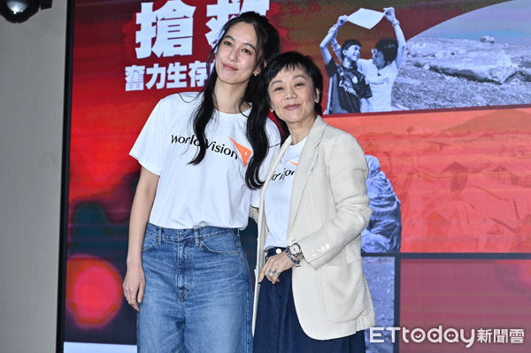 ▲▼張艾嘉與陳庭妮出席「台灣世界展望會 2025飢餓三十-搶救奮力生存的孩子」啟動記者會。（圖／記者李毓康攝）