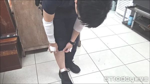 ▲黃男因遭通緝心虛騎車狂逃，警方順利將其攔下逮捕。（圖／記者陸運陞翻攝）