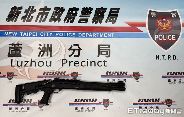 ▲▼蘆洲槍擊案，劉男所持的霰彈槍             。（圖／記者陳以昇翻攝）