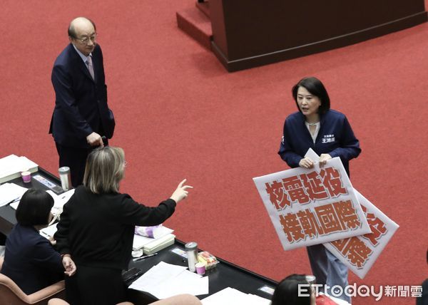 ▲▼核管法三讀後 王鴻薇 柯建銘 立法院院會。（圖／記者屠惠剛攝）