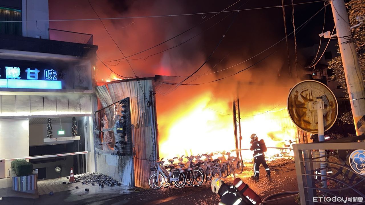 彰化鋰電池工廠爆炸起火波及商旅...急撤房客　烈焰狂竄畫面曝