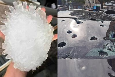比鴨蛋大!北京5月突下「冰雹」 多名車主哀嚎:玻璃被砸成蜂窩