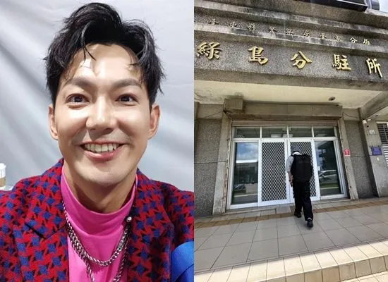 ▲威廉步入警局。（圖／翻攝自威廉臉書）