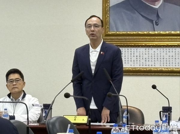 ▲朱立倫主持國民黨中常會。（圖／記者鄭佩玟攝）