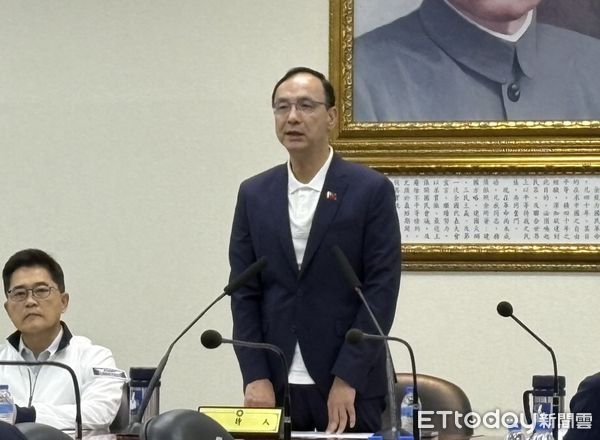 ▲朱立倫主持國民黨中常會。（圖／記者鄭佩玟攝）