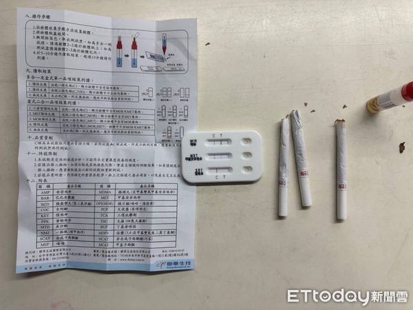 ▲2泰籍男子來台於超商吸K菸又逾期居留，遭草屯警方逮捕。（圖／記者高堂堯翻攝）