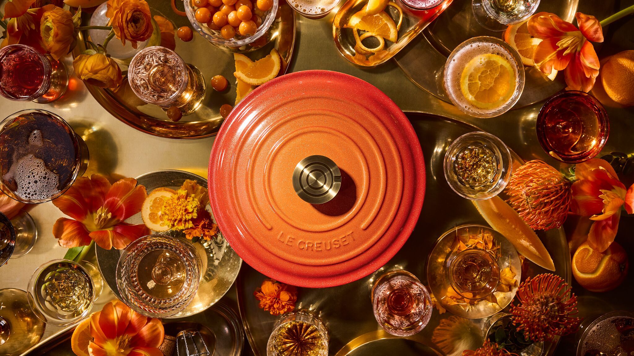 ▲LE CREUSET百年系列「流金火焰橘」。（圖／品牌提供）